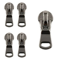 Joeunmall 3호 비슬론 지퍼고리 지퍼머리 지퍼손잡이 개이빨, 5개, 3호-흑니켈