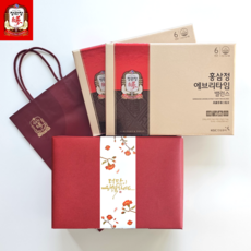 정관장 홍삼정 에브리타임 밸런스 200ml X 2박스 400ml 합포장 수제작 백화점 포장 선물세트