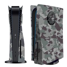 PS5 콘솔용 냉각 통풍구 커버가 있는 디스크 에디션 교체 페이스플레이트 Playstion 5 디스크 버전용 보호 쉘 패널, [01] Disc Camouflage, 1개