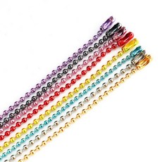 해피XW726] 컬러 볼체인 군번줄 에어팟 키링 고리 재료 부자재