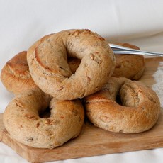 통밀 곡물 씨앗 베이글 우리밀 천연발효 통곡물 단백질 빵, 1개, 110g