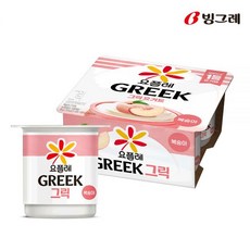 빙그레 요플레 그릭 복숭아 80g X 4개 그릭요거트