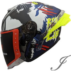 LAZER TANGO FlyingTiger 內墨鏡 耳機曹 消光黑/藍 半罩安全帽, L (59~60cm)