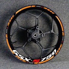 오토바이 휠 허브 데칼 장식 반사 방수 스티커, 1개, 5. GSX-S750