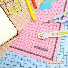 【MORNSUN】粉嫩雙面A3切割墊 拼布裁縫專用墊 自動癒合, 詳見包裝