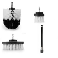 세차 브러쉬 드릴 전동 연마기 타이어 청 카펫 표면 스크러버 키트 욕실 전기 브러시 샤워, 1개, Q. 하얀색