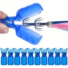Hqzoomee 에기 훅캡 보호 덮개 안전 커버 세트, 10개, 블루