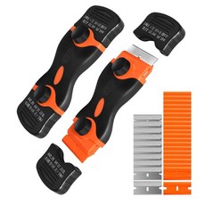 면도날 스크래퍼 라벨 스티커용 면도날 30개 더블 엣지 면도기 스크래퍼 제거 도구 스티커 데칼 제거 자동 창 틴트 비닐 도구 리케이션 2팩, Circular