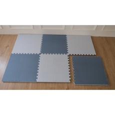 EVA雙面紋路地墊 32*32*2.5 寶寶遊戲安全防護地墊, 莫蘭迪藍