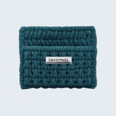 네트공예 DIY 세트 - 카드 지갑 만들기 망스티치 재료 오픈형_handmade 직사각(소) 실버 팬던트, 5. P-25 에메랄드 그린, 1세트