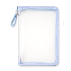 스테이유 A4 투명 파일케이스 지퍼 파일 시험지 서류 정리 가방 블루 1개