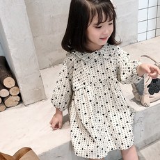 【Arbea】新進女童裙子愛心秀氣娃娃裙連衣裙童裝3-8歲【C581】