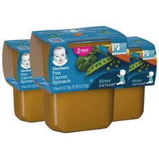 거버 어린이 식품 2단계 113g 2개입, 가든 베지터블 (Garden Vegetables), 226g, 3개
