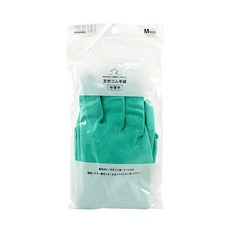 【GOOD LIFE 品好生活】家事清潔天然中厚型橡膠手套（M） 綠色, 1個