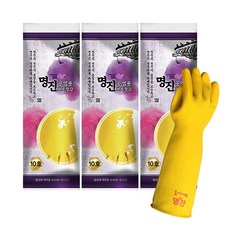 명진 공업용 고무장갑, 노랑, 3개