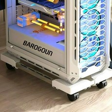 [판매중지] 바르고운 컴퓨터 본체 받침대 화이트 이동식, 1개