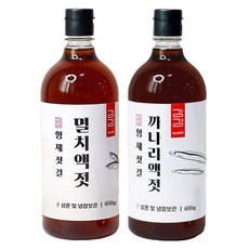강경 국산 멸치액젓 까나리액젓 세트, 1세트, 1.2kg