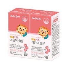 베베키즈 어린이 철분 1800mg X 60정 2통, 1개