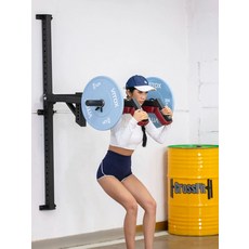 스쿼트 거치대 근력 훈련용 바벨 운동기구 부품 머신, 벽면 더블 바 프레임 wfa-dp