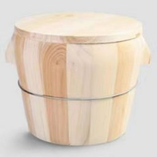 木桶蒸飯器, 1個, 21CM平蓋木桶0.5kg米2-3人0