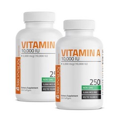 브론슨 비타민 A 10000IU 소프트젤 Bronson Vitamin A, 2개, 250정