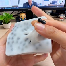 버블티 압출 뽑기 말랑이 슬랑이 스트레스볼 마시멜로우 타바 스퀴시 슬라임 찐득이 쫀득볼, 1개, 버블티 말랑이