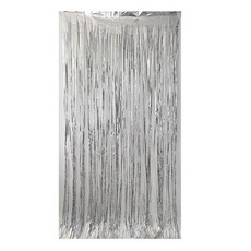 레인보우파티 은박커튼 파티커튼 생일파티소품 벽꾸미기, 1개, 커튼_화이트