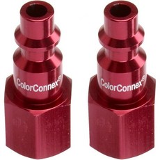 컬러코넥스 커플러 산업용 타입 D 14인치 FNPT 빨간색 - A73410D, 1/4 inch (2 Pack), Plug FNPT (2 Pack)