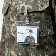 투명 PVC 명찰 케이스 집게 세트 비닐 사원증 가로 세로, 1개, 명찰케이스집게세트-세로형