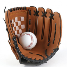루체트리 야구 글러브 연습용 수비 보호 장갑 초보자 트레이닝 용품 두꺼운 사계절 선수용 충격, 브라운 11.5in