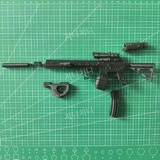 1/5 스케일 타르코프 배틀 서바이벌 게임 총기 조립 모형 플라스틱 소총, 새로운 H416 장난감 모델(추가 액세서리)