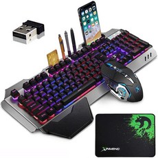 LED 4800mAh 2400DPI RGB 2.4GHZ + (blackmix) 게이밍 키보드 마우스 세트 림보