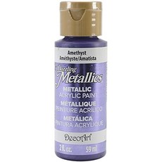 DecoArt DA321-3 눈부신 메탈릭 페인트 2온스 자수정 DecoArt DA321-3 Dazzling Metallics Paint 2-Ounce Amethyst