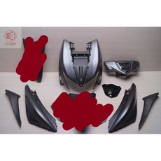 E.G.部品 新勁戰六代/勁戰6代 B8R 機車車殼 烤漆部份 消光灰 (附發票), 1個, 龍頭+H殼+側蓋LR+邊軌L+R