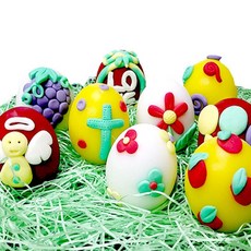 CMB 꼬메빔보 부활절 주물럭비누베이스 계란 만들기 10인용 세트