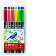 雄獅35彩艷筆24色組 (彩豔筆/彩色筆/水彩筆/色筆/彩色毛筆/彩繪毛筆) BP35彩豔筆補充油24色, 1個, 彩艷筆【12色組】