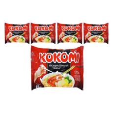 베트남 kokomi 라면 매콤새콤맛 mi tom chua cay kokomi 65g, 5개
