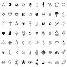 케이엠 타투 스티커 셀프 헤나 인스턴트 문신, 1세트, 타투색 5번