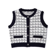 레노마키즈 초등 여아 트위드 니트 베스트(R2411K406)