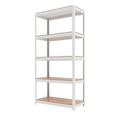 스피드랙 V2 스탠드 선반 5단 800 x 400 x 1800 mm, 화이트