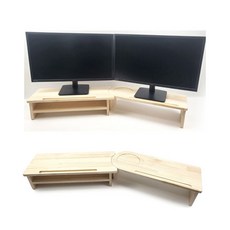 우드핏 받침대 2단 모니터 원목 기본 듀얼 12345ea 1(ea), 색상