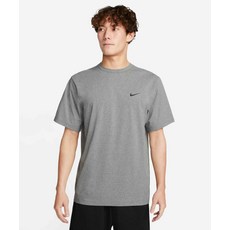 나이키 NIKE 티셔츠 드라이 핏 UV 하이버스 반소매 피트니스 탑 M - 스모크 그레이:헤더:블랙 DV9840-097