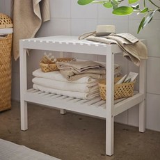 이케아 MUSKAN 벤치 화이트 58x38cm 408950, 이케아 MUSKAN 벤치 화이트 58x38cm 4089