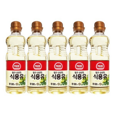 해표 맑고 신선한 콩 식용유 대두유, 5개, 500ml