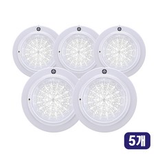 킴스LED 원형 센서등 15W 240mm, 5개, 주광색