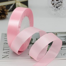 기본 새틴 공단 리본끈 20mm 22m, 04# 핑크