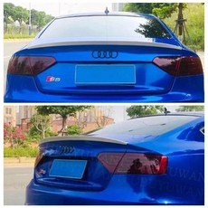 아우디 A5 2도어 4도어 쿠페 08-16 글로스 블랙 리어 트렁크 스포일러 호환, 4 DR UNPAINTED