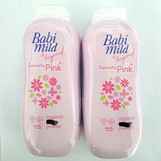Babi Mild Sweety Pink organic powder 스위티 핑크 플러스 바디파우더, 2개, 160g
