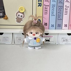 40cm 인형 의상 솜인형옷 귀여운 솜인형 자세 아이돌 앉은 인형옷 무속성 솜깅이 잠옷, 페어리 그린 10cm