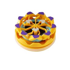 小煙花陀螺 會冒火的發光爆旋陀螺 對戰解壓親子互動兒童炫酷玩具, 1個, 絢麗多彩 【黃色】-煙花陀螺1個裝